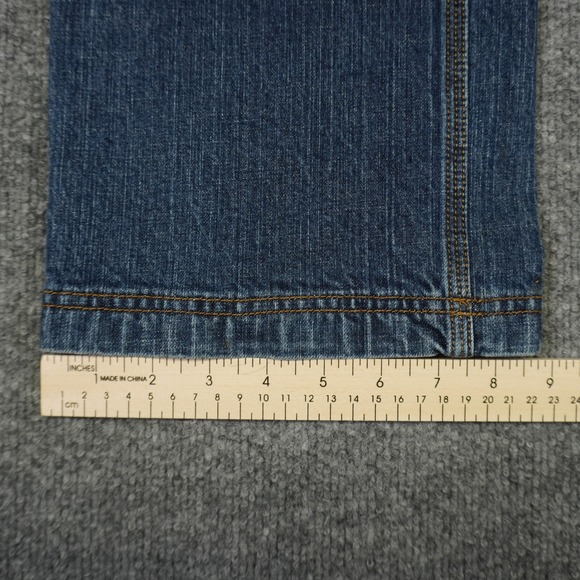 Duluth Trading Ballroom Flex Jeans Mens 38x32 Blue Straight Leg Stretch Denim - Picture 5 of 13